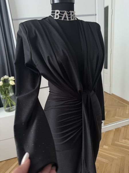 Rochie Modelatoare BELLA Crystal Full Black