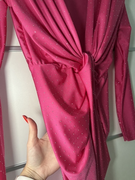 Rochie Modelatoare BELLA Crystal Rosa - Img 4