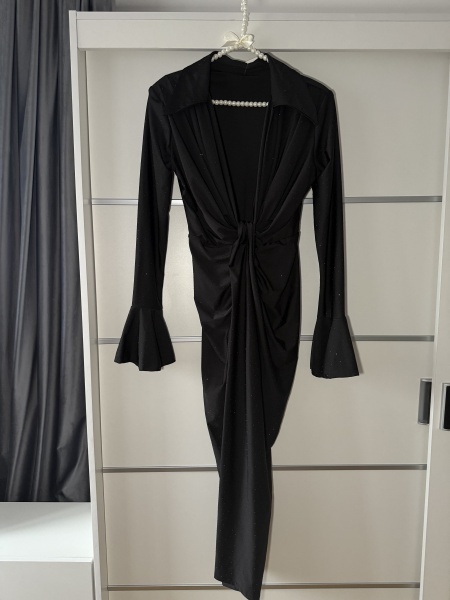 Rochie Modelatoare BELLA V Crystal Full Black(FARA GULER) - Img 3