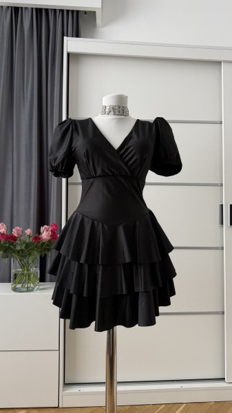Rochie Barbie Crystal Full Black - Img 2