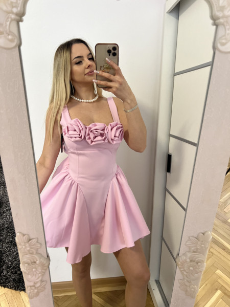 Rochie Iris Roses Baby Pink