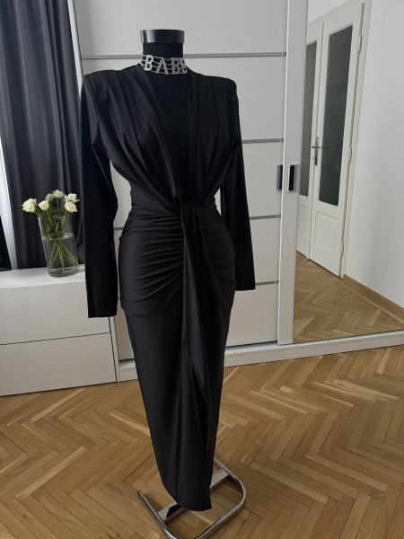 Rochie Modelatoare BELLA Crystal Full Black - Img 2