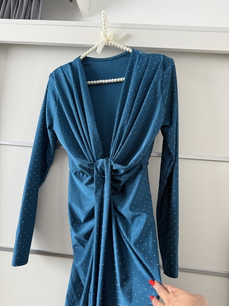 Rochie Modelatoare BELLA Crystal Night Blue - Img 5