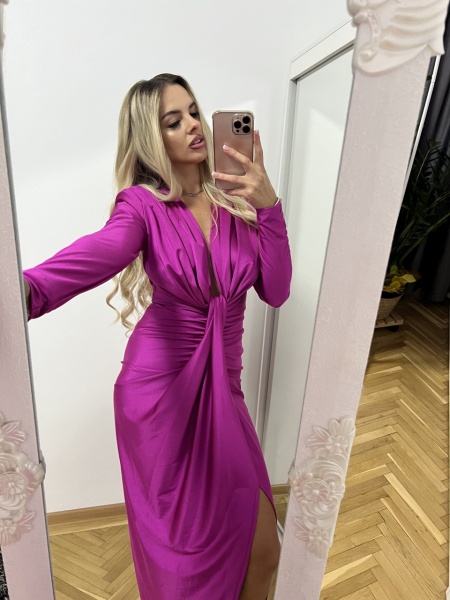 Rochie Modelatoare Bella Magenta - Img 4