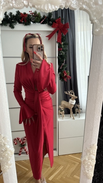 Rochie Modelatoare BELLA V Red - Img 7