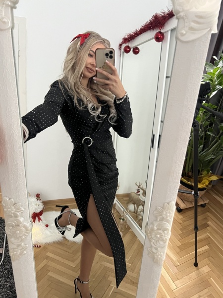Rochie Sara Crystal Black