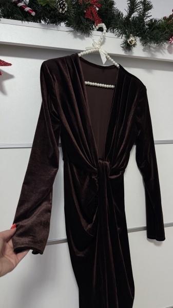 Rochie Bella Catifea Chocolate - Img 4
