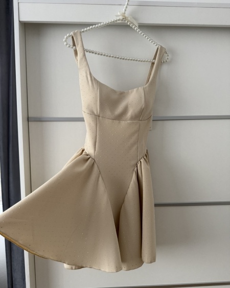 Rochie Iris Crystal Champagne