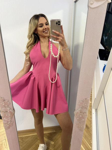 Rochie Iris Decoltată Fucsia - Img 4