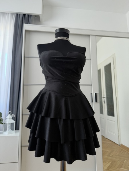 Rochie Mirabela Crystal Full Black