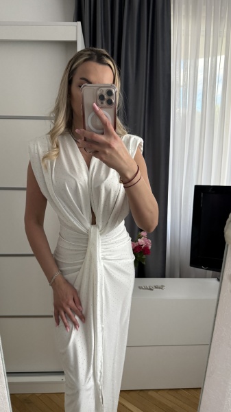 Rochie Modelatoare BELLA 2 Crystal White - Img 3