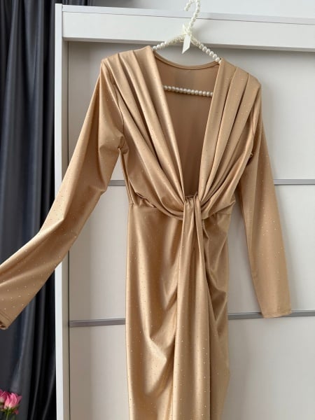Rochie Modelatoare BELLA Crystal Champagne