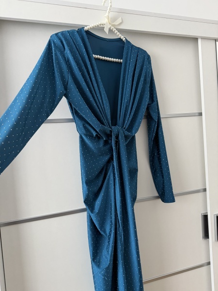 Rochie Modelatoare BELLA Crystal Night Blue - Img 2