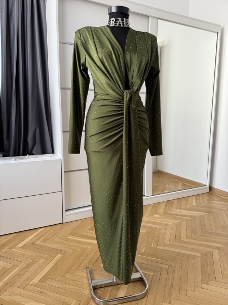 Rochie Modelatoare BELLA Crystal Olive - Img 6