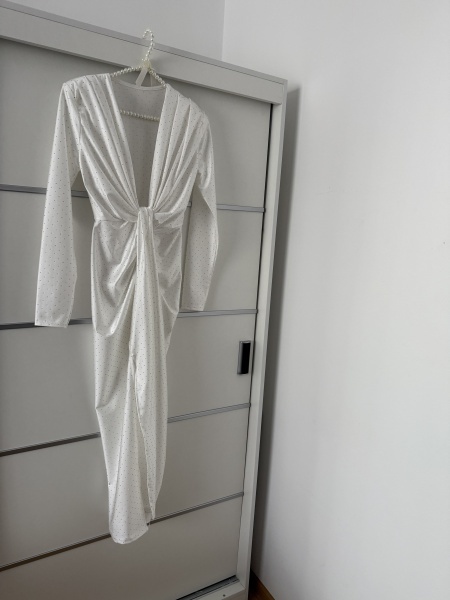 Rochie Modelatoare BELLA Crystal White - Img 3