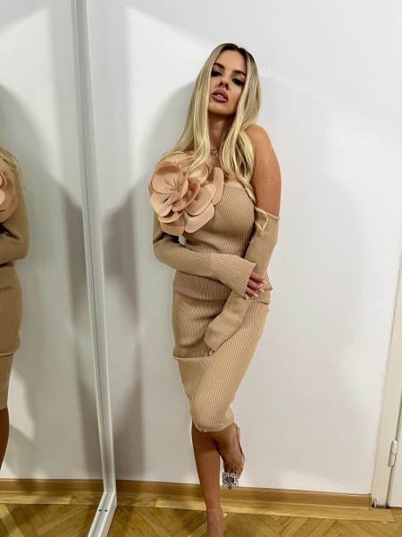 Rochie Flora Bej - Img 2