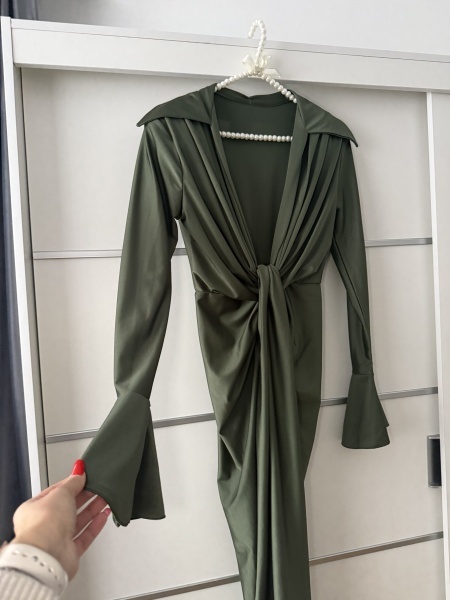 Rochie Modelaroare Bella V Olive - Img 2