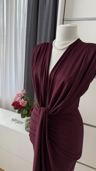 Rochie Modelatoare Bella 2 Burgundy - Img 2