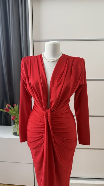 Rochie Modelatoare Bella Red - Img 4