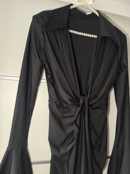 Rochie Modelatoare BELLA V Crystal Full Black(FARA GULER) - Img 4