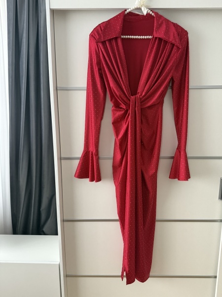 Rochie Modelatoare BELLA V Crystal Red - Img 3