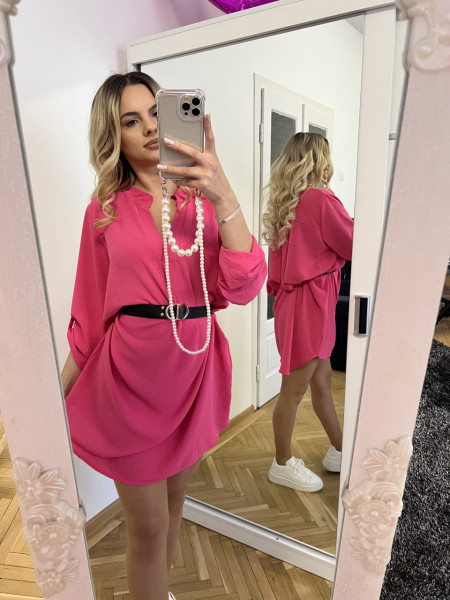 Rochie Mona+CUREA CADOU Fucsia