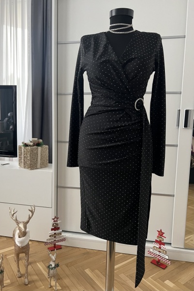 Rochie Sara Crystal Black - Img 4
