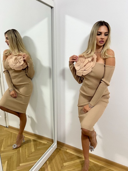 Rochie Flora Bej - Img 3