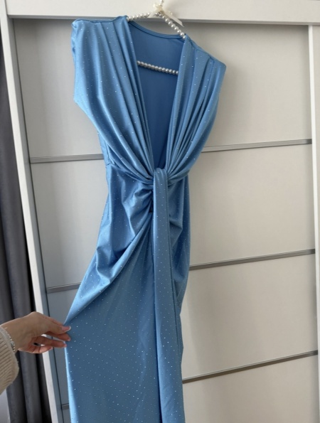 Rochie Modelatoare BELLA 2 Crystal Baby Blue - Img 2