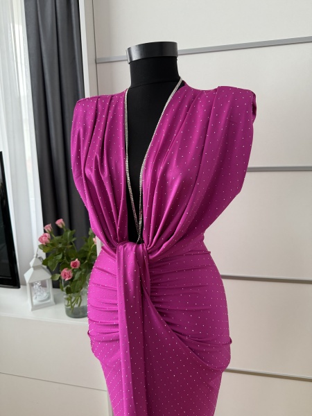 Rochie Modelatoare BELLA 2 Crystal Magenta