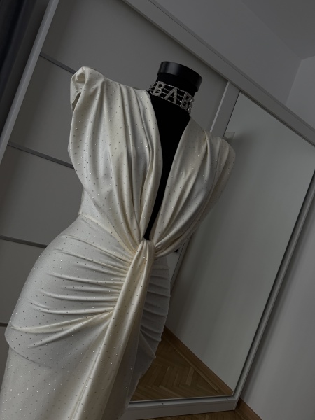 Rochie Modelatoare BELLA 2 Crystal White - Img 2