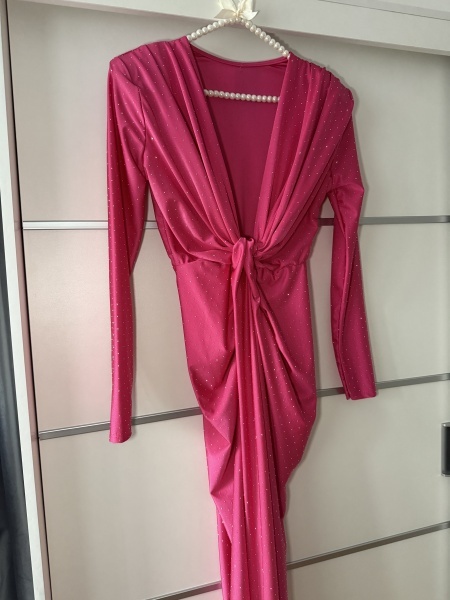 Rochie Modelatoare BELLA Crystal Rosa - Img 2