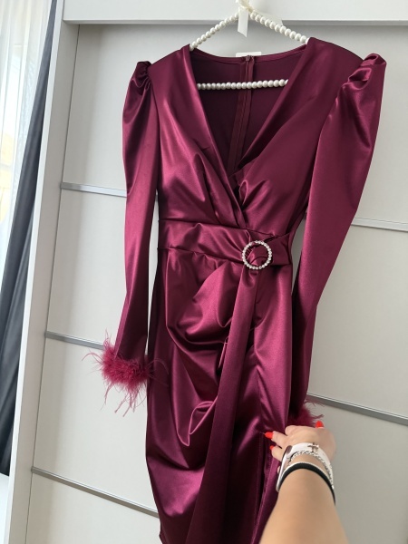Rochie Sara Burgundy - Img 4
