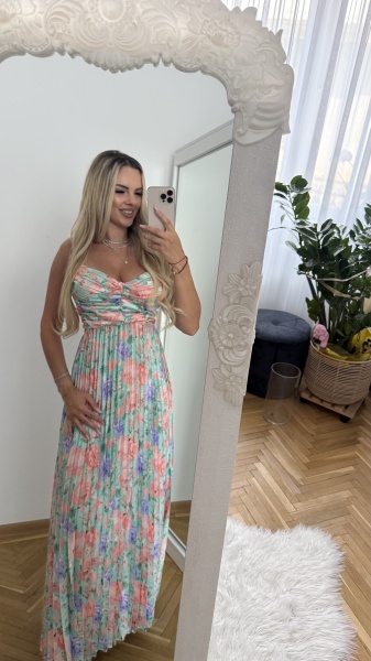 Rochie Ella Flower Aqua - Img 2