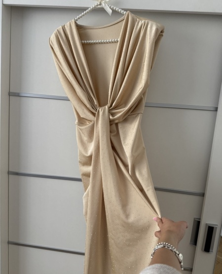 Rochie Modelatoare BELLA 2 Crystal Champagne - Img 3