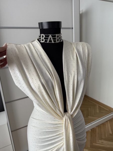 Rochie Modelatoare BELLA 2 Crystal White - Img 3