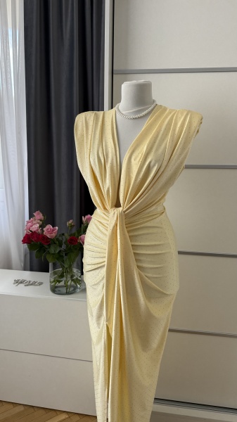 Rochie Modelatoare Bella 2 Crystal Yellow - Img 2