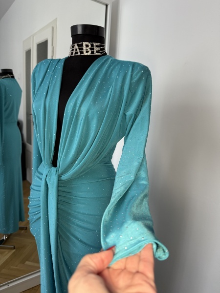 Rochie Modelatoare BELLA Crystal Aqua - Img 2