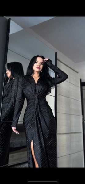 Rochie Modelatoare BELLA Crystal Black