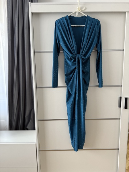 Rochie Modelatoare BELLA Crystal Night Blue - Img 3