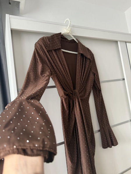 Rochie Modelatoare BELLA V Crystal Chocolate - Img 3