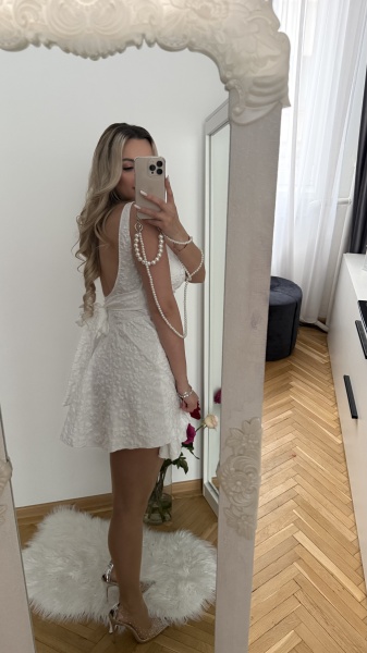 Rochie Iris Pearl White - Img 2