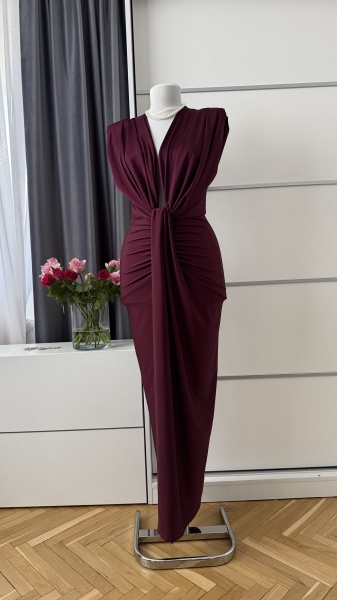Rochie Modelatoare Bella 2 Burgundy - Img 3