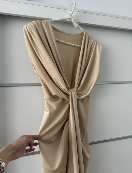 Rochie Modelatoare BELLA 2 Crystal Champagne - Img 4