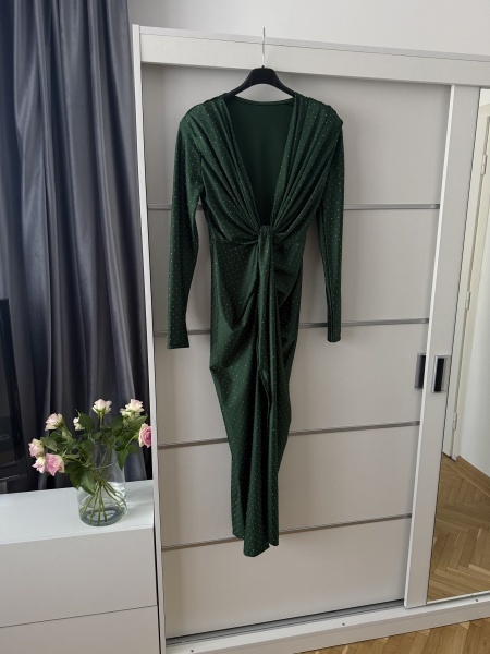 Rochie Modelatoare BELLA Crystal Green - Img 2