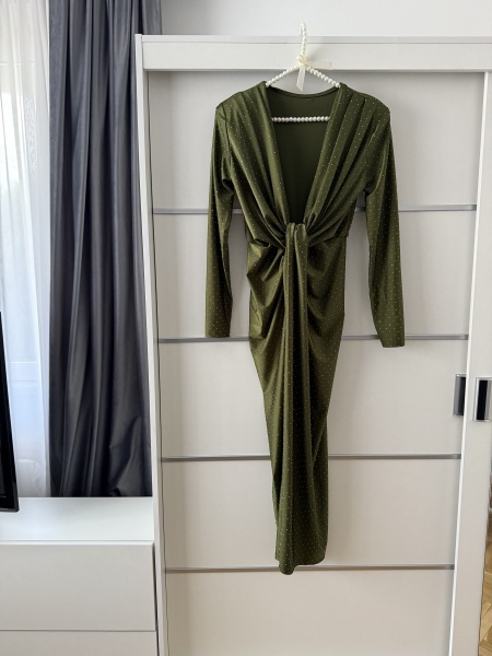 Rochie Modelatoare BELLA Crystal Olive - Img 3