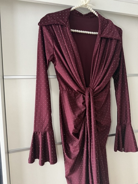 Rochie Modelatoare BELLA V Crystal Burgundy - Img 3