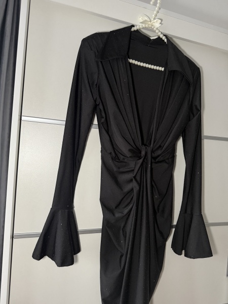 Rochie Modelatoare BELLA V Crystal Full Black(FARA GULER) - Img 5