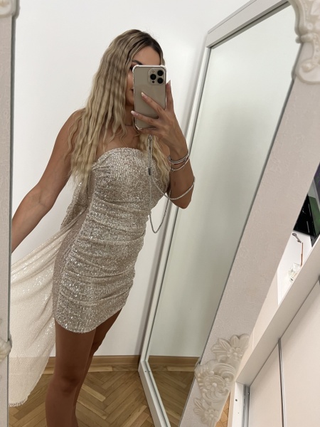 Rochie Laris Champagne