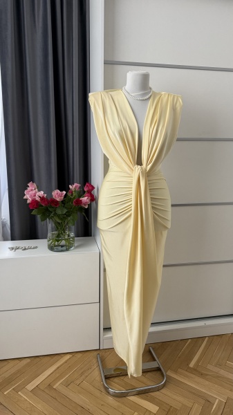 Rochie Modelatoare Bella 2 Yellow - Img 4